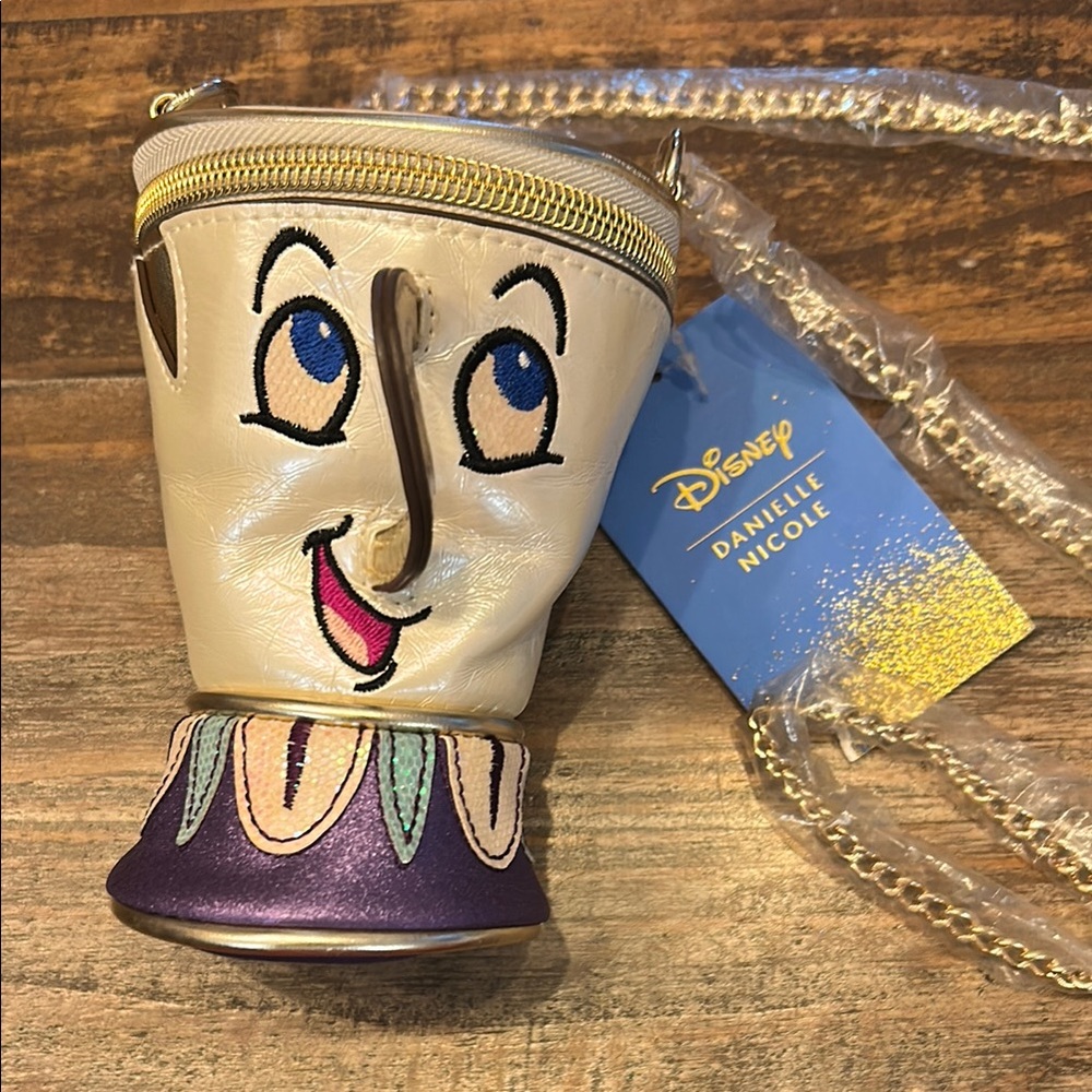 Disney Crossbody Bag with Cream and Purple Design